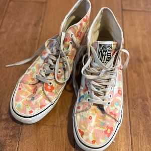 Women’s size 10 Vans.  Floral pattern high tops.